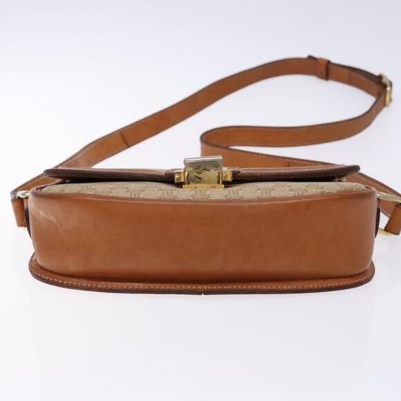 CELINE Macadam Canvas Shoulder Bag Beige Gold - Picture 9 of 12